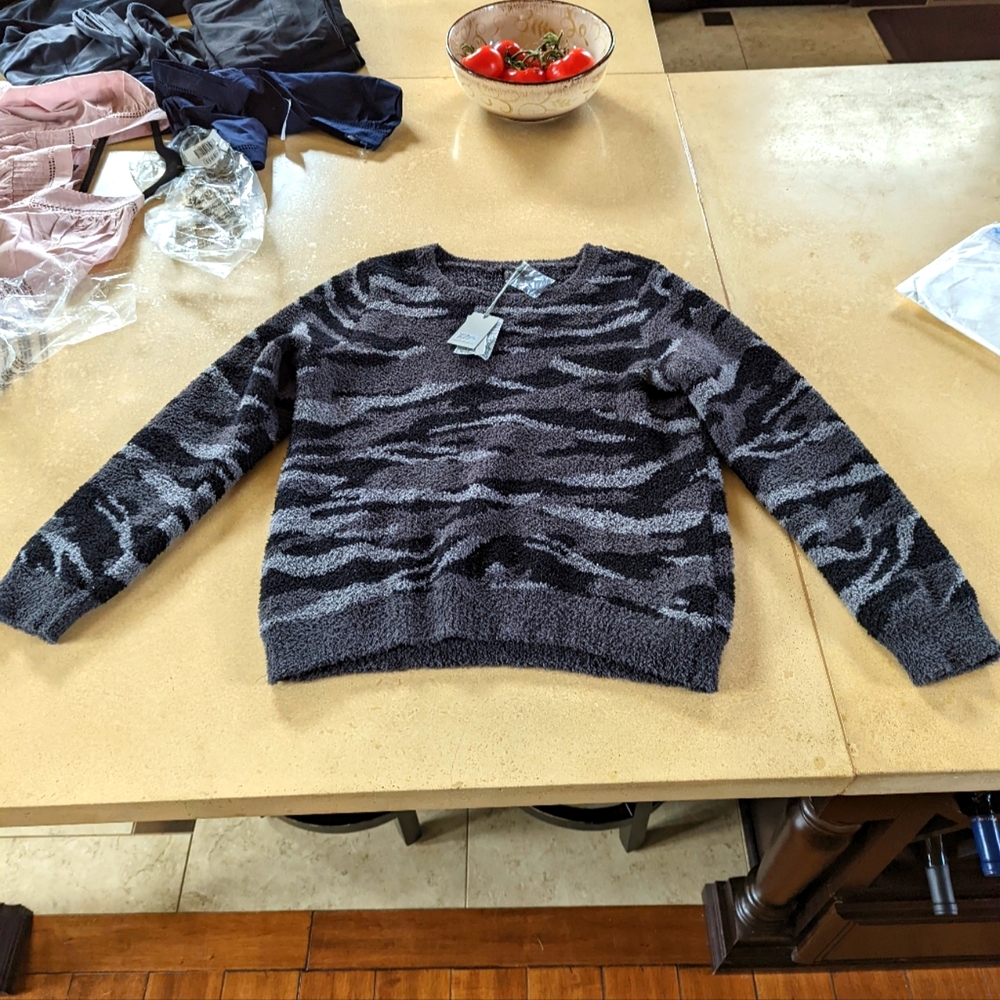 Barefoot Dreams Camo Print Sweater